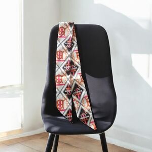 Stylish Designer Tie in Orange, Black, and White